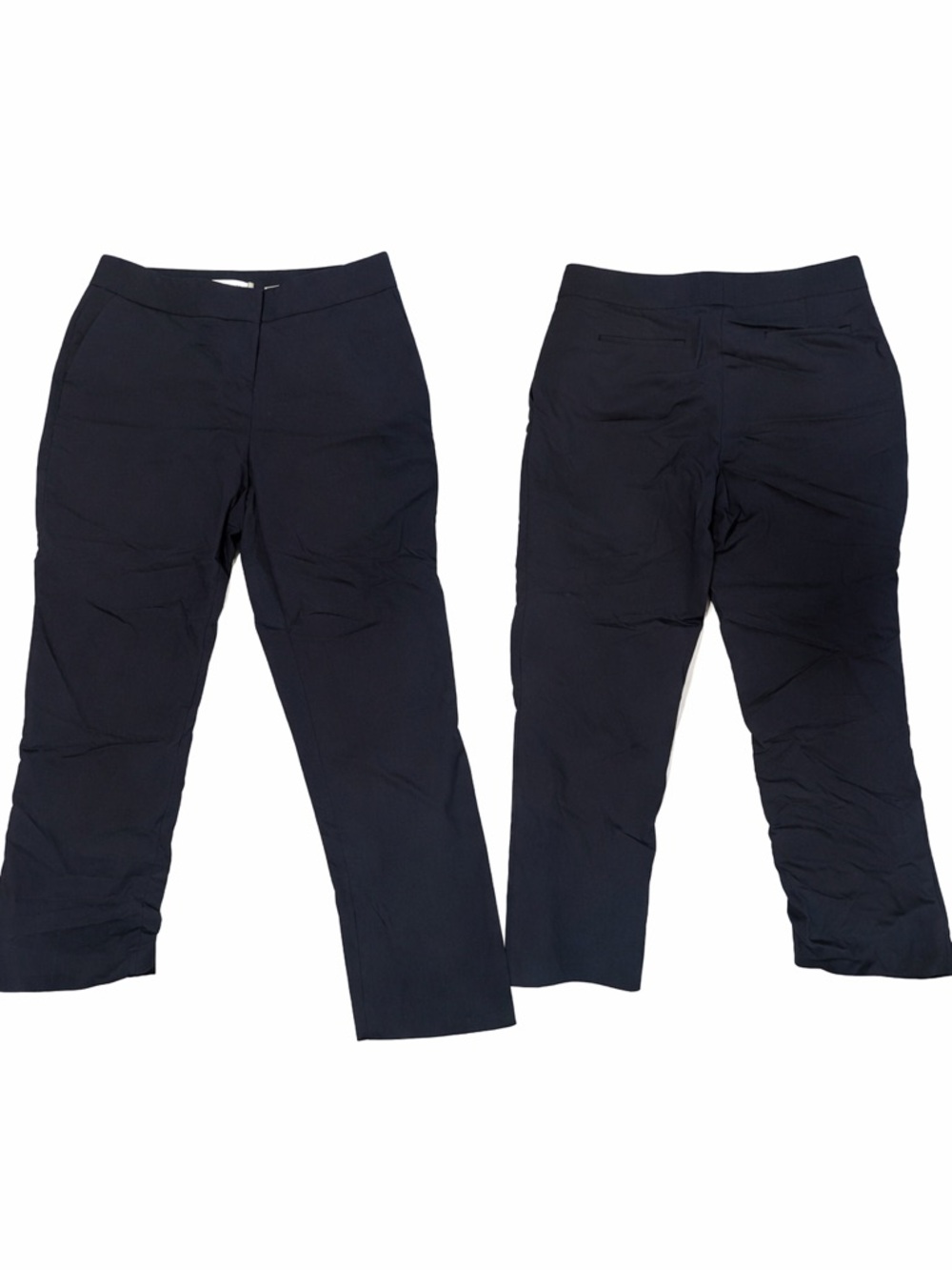 Calvin Klein Navy Cropped Straight-Leg Pants